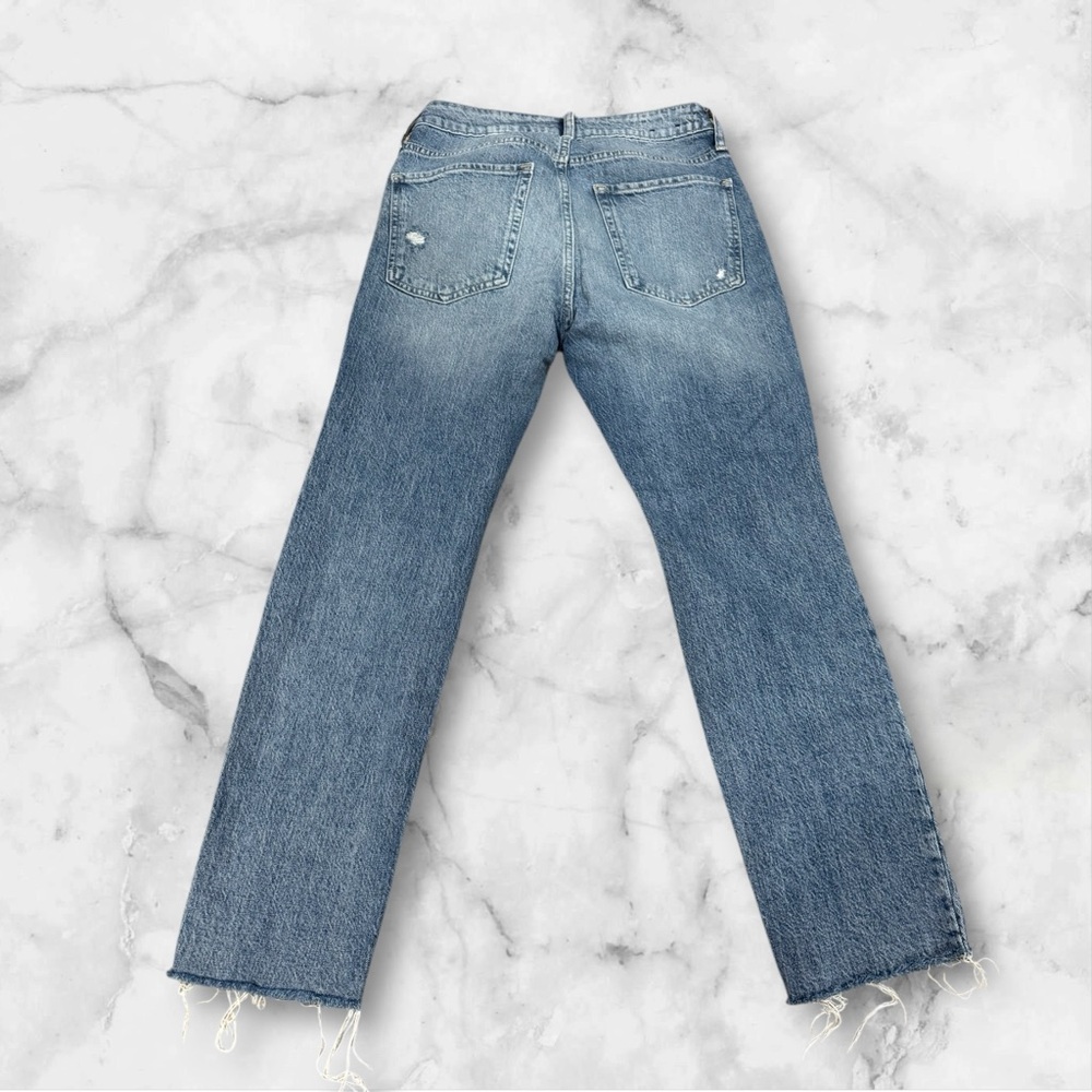 GAP Slim Boyfriend Distressed Denim Jeans size 4 / 27 Frayed - Picture 4 of 5